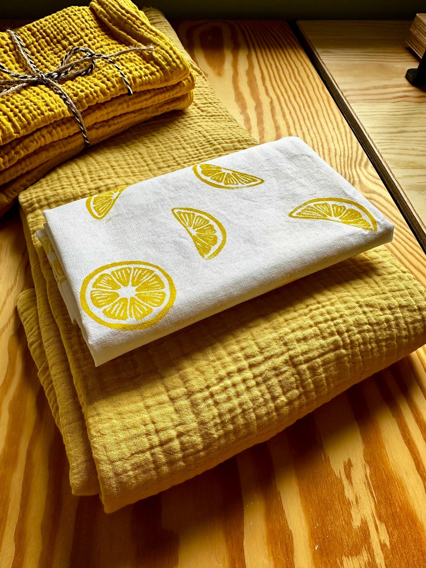 lemon tea towel